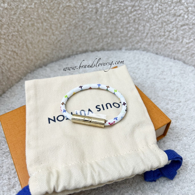 Louis Vuitton LV x TM Confidential Bracelet in Multicolore White Monogram Canvas (Model: M8973F)