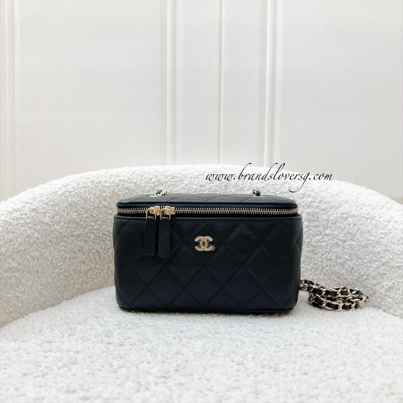 Chanel Classic Small Vanity in 22C Black Caviar and LGHW