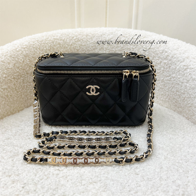 Chanel 22P Small Vanity in Black Caviar and LGHW