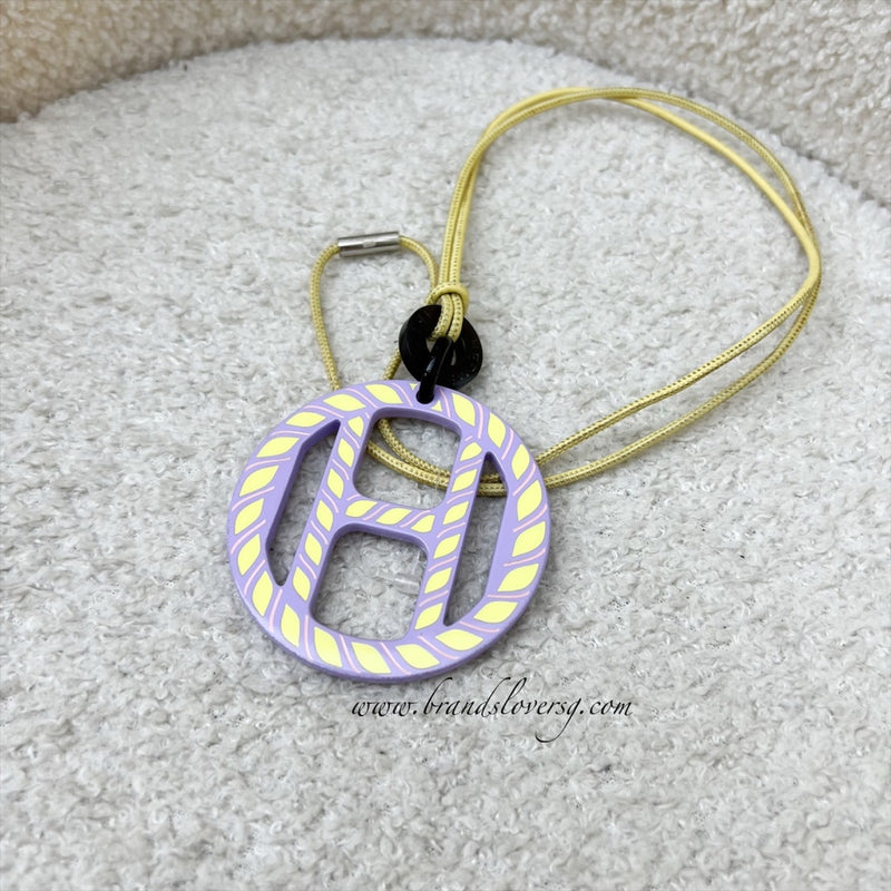 Hermes H Equipe Pendant in Lilac