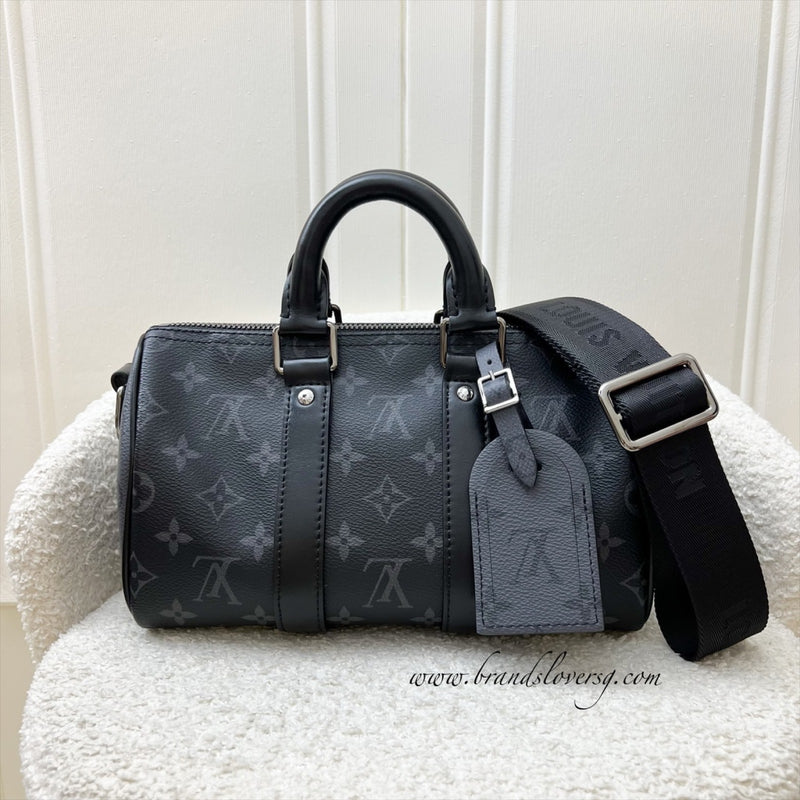 LV Keepall Bandoulière 25 Reverse Monogram Eclipse and BHW (Model: M46271)