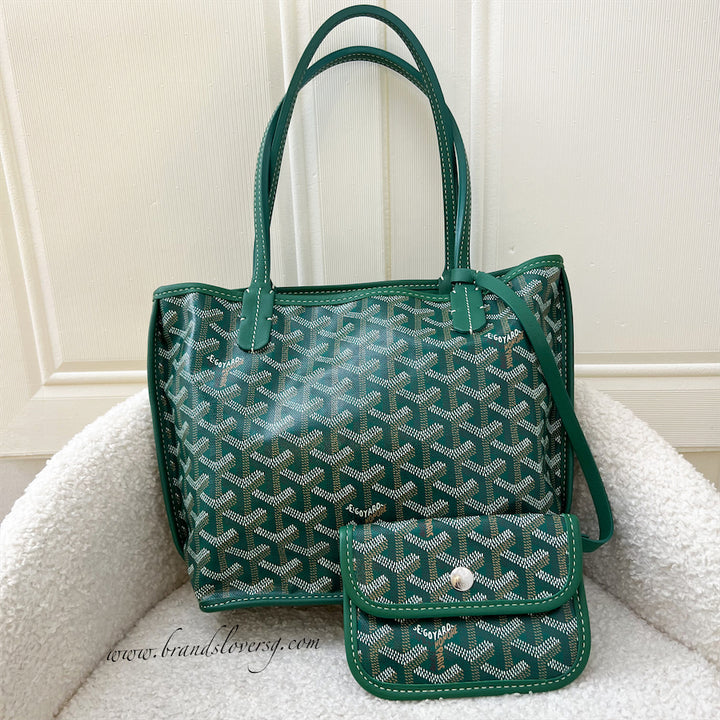 Goyard Anjou Mini Bag in Vert Green Signature Canvas and Leather Brands Lover