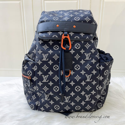 LV Limited Edition Discovery Upside Down Backpack in Navy Canvas