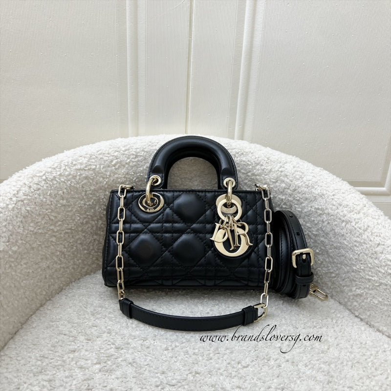 Dior Micro Lady D-Joy Bag in Black Cannage Lambskin and LGHW