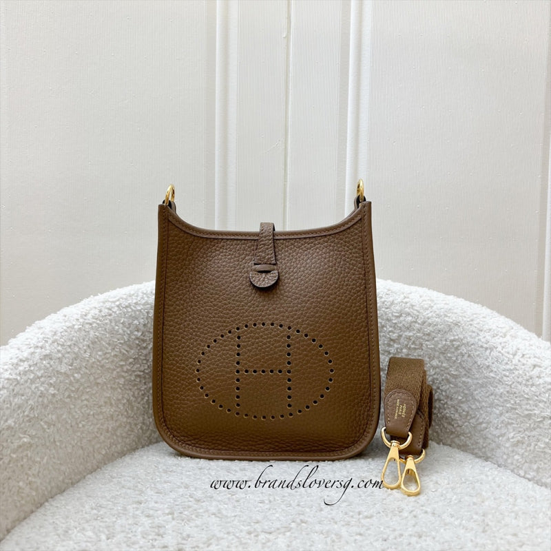 [Short Strap - Local - Mar 2025] Hermes Mini Evelyne 16 TPM in Alezan Clemence Leather and GHW