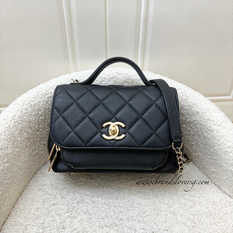 Chanel Small Business Affinity Flap in Black Caviar and LGHW