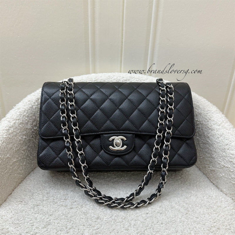 Chanel Medium Classic Flap CF in Black Caviar and SHW