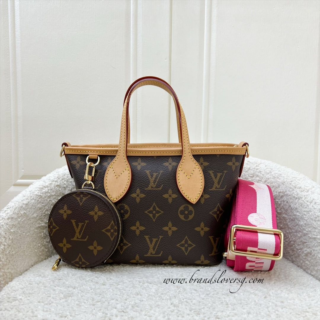 りんご　Louis Vuitton Louis Vuitton LV Neverfull BB in Monogram Canvas, Rouge Pivoine