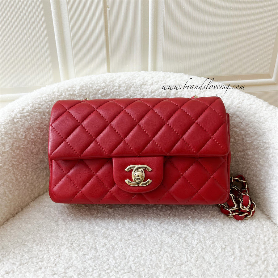 Chanel Classic Mini Rectangle Flap in 20S Red Lambskin LGHW – Brands Lover