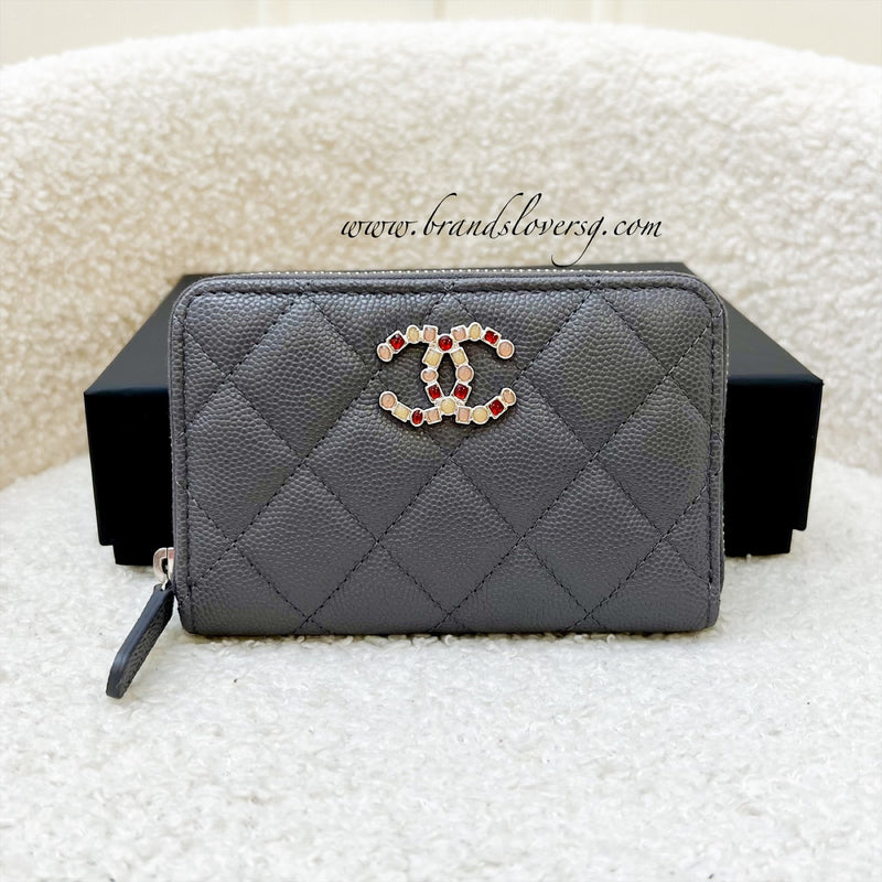 Chanel on sale grey purse