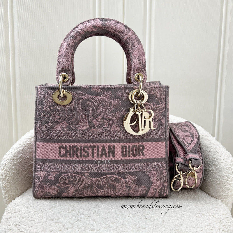 Dior Medium Lady D-Lite in Dior Rivera Embroidery and LGHW