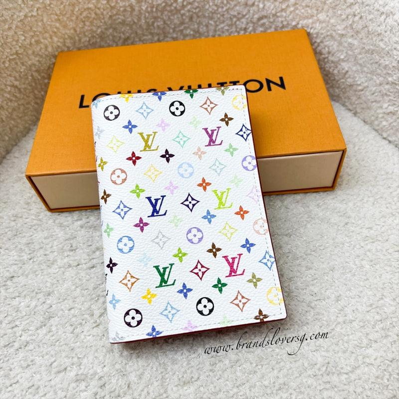 Louis Vuitton LV x TM Passport Cover in Murakami Multicolore White Monogram Canvas (Model: M14178)