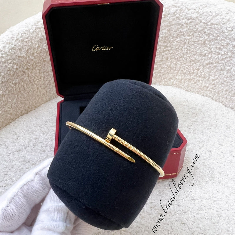 Cartier Juste Un Clou JUC Bracelet Small Model in 18K Yellow Gold Sz 17