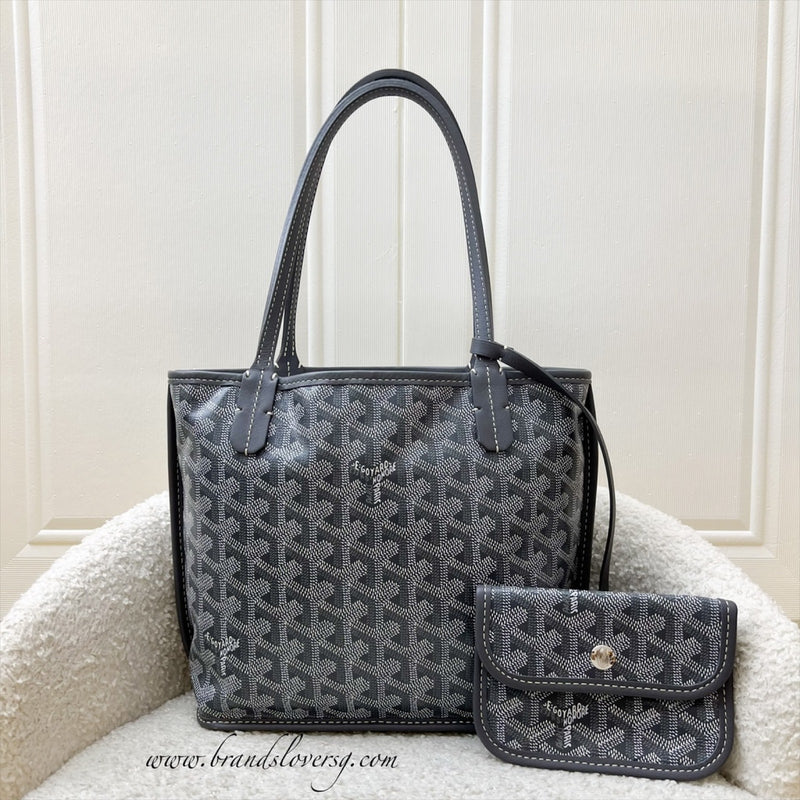 Goyard Mini Anjou in Grey Goyardine Canvas and Leather