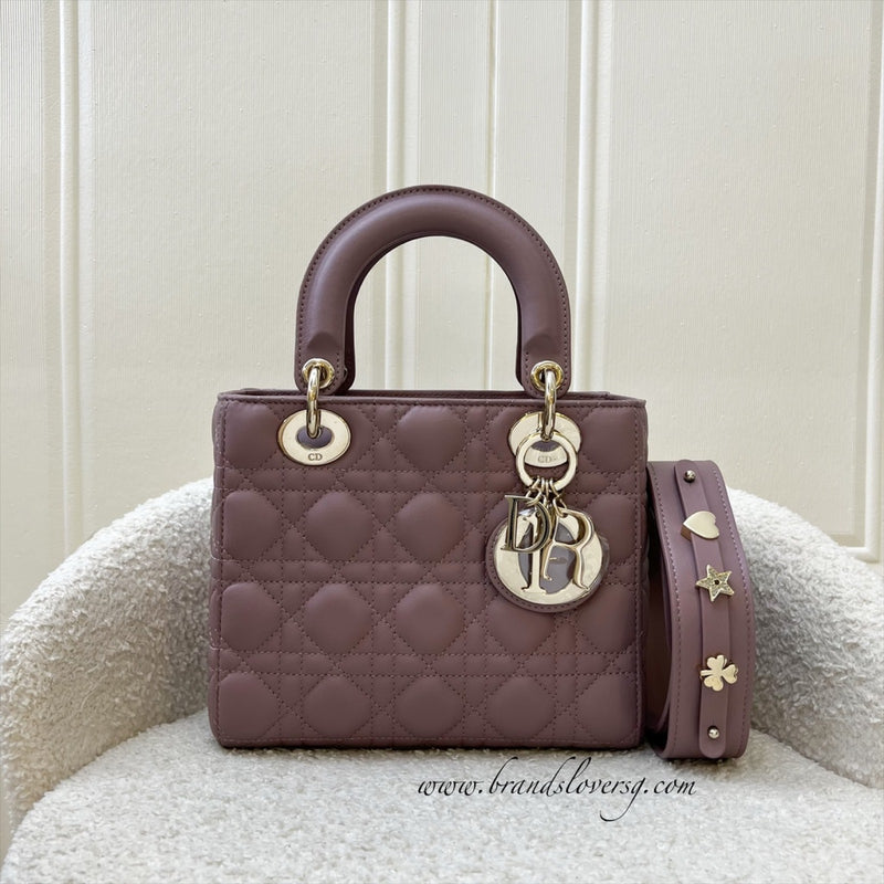 Dior Lady Dior My ABCDior Small Bag in Peony Pink Lambskin and LGHW (Model: M0538ONGE) (Colour code: M81P)