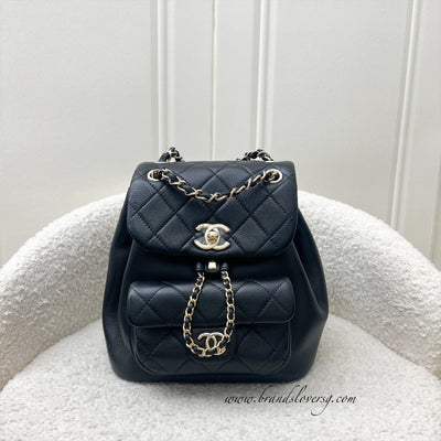 Chanel 23C Duma Mini Backpack in Black Calfskin and LGHW