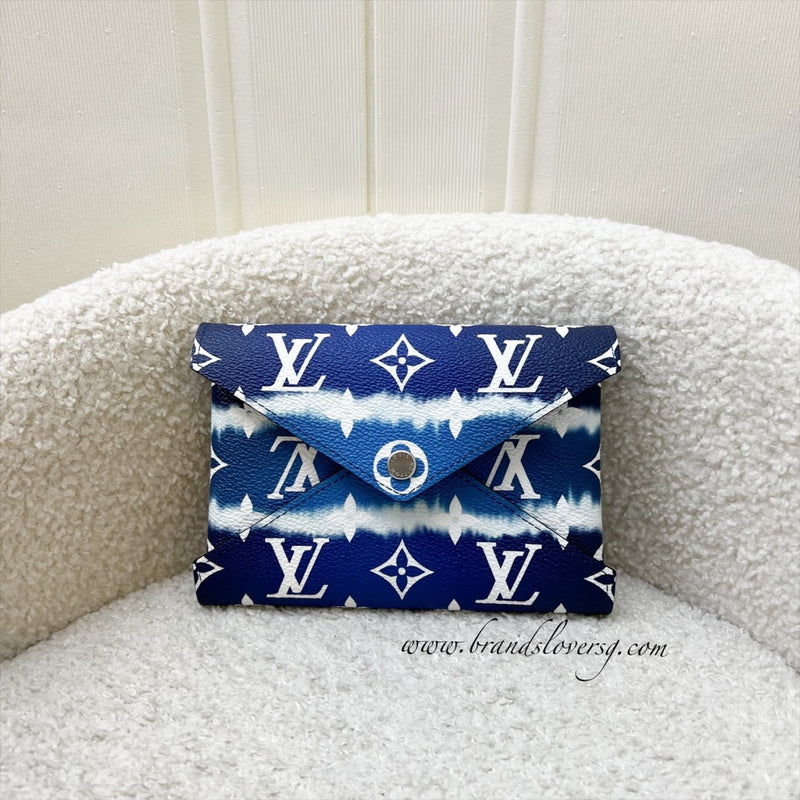 LV Kirigami Medium Pouch in Ombre Blue Monogram Canvas SHW