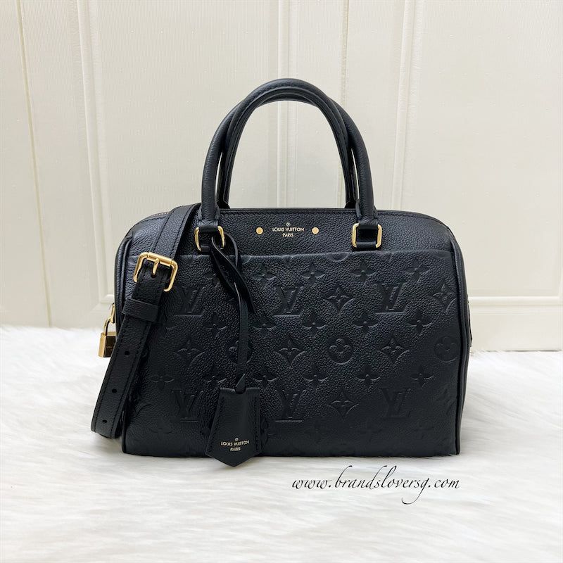 LV Speedy 25 Bandouliere in Black Empreinte Leather and GHW