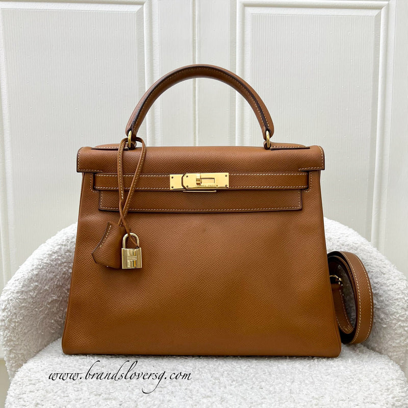 Hermes Vintage Kelly 28 in Courcheval Epsom Leather and GHW