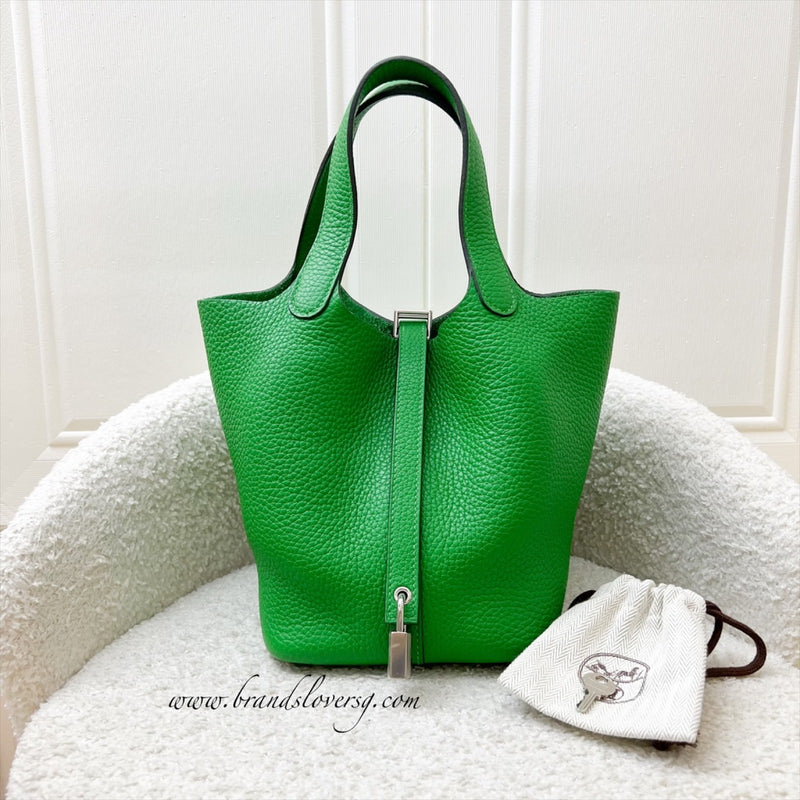 Hermes Picotin 18 in Bamboo Clemence Leather and PHW