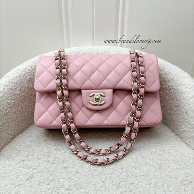 Chanel Small Classic Flap CF in 22C Sakura Pink Caviar LGHW