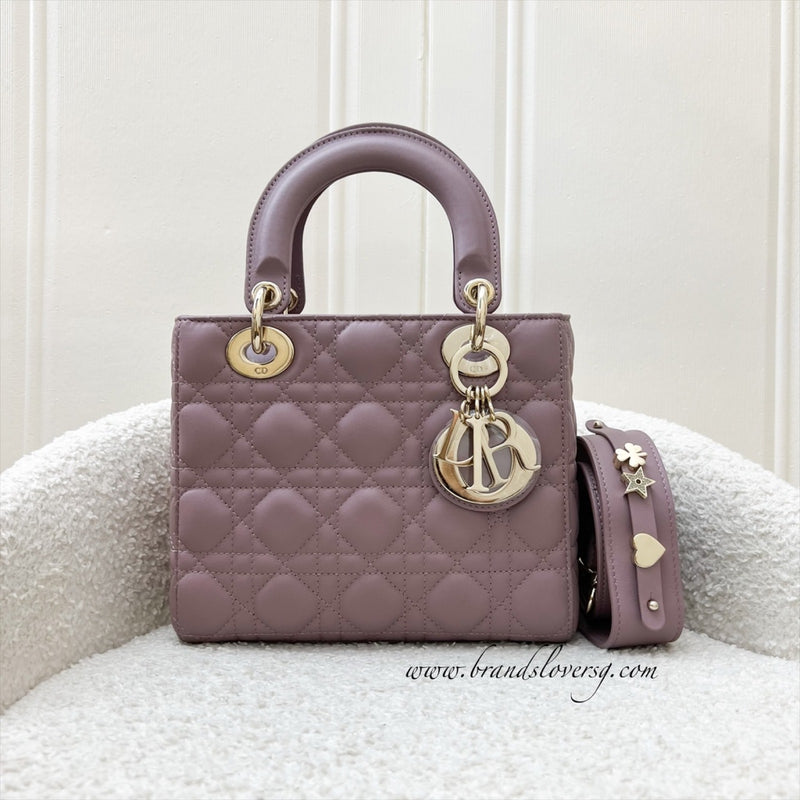 Dior Lady Dior My ABCDior Small Bag in Peony Pink Lambskin and LGHW (Model: M0538ONGE) (Colour code: M81P)