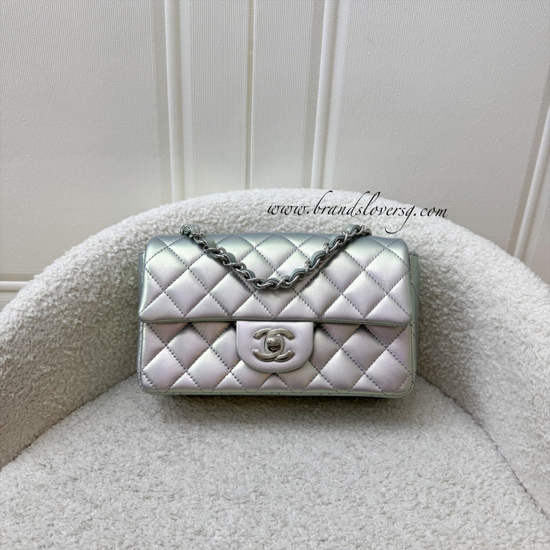 Chanel Mini Rectangle Flap in 21K Iridescent Purple Calfskin and SHW