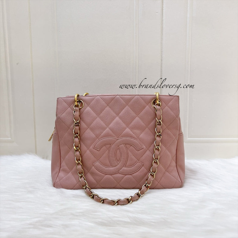 Chanel Vintage Petite Timeless Tote PTT in Sakura Pink Caviar and GHW