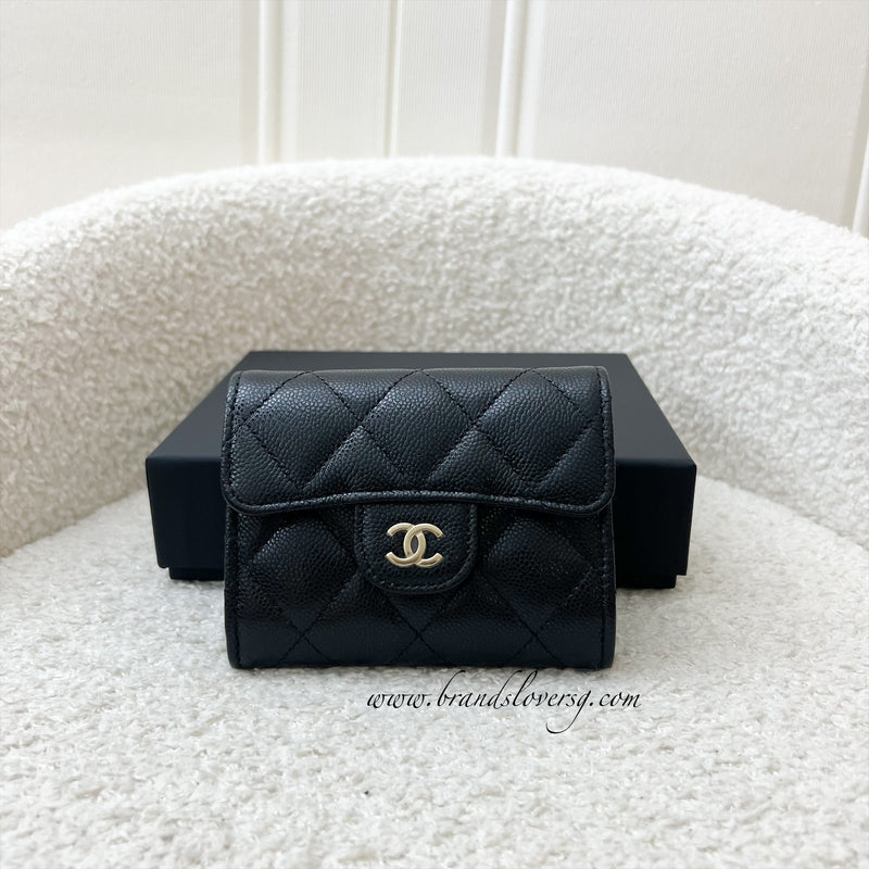 Chanel Classic XL Snap Card Holder in Black Caviar and GHW (Model: AP0220)