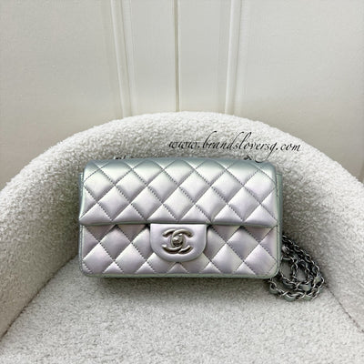 Chanel Mini Rectangle Flap in 21K Iridescent Purple Calfskin and SHW