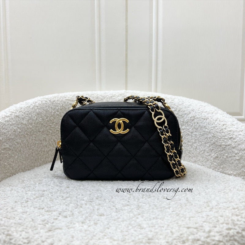 Chanel 23C Mini Camera Bag in Black Caviar and AGHW