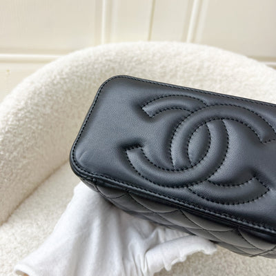 Chanel Pearl Crush Small Vanity in Black Lambskin and AGHW