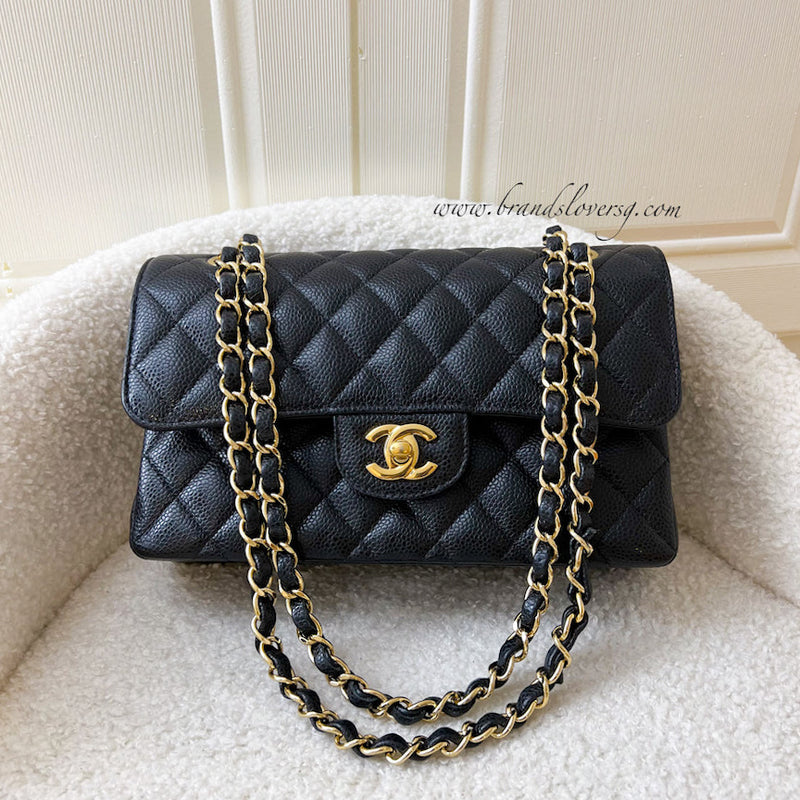 Chanel Small Classic Flap CF in Black Caviar GHW – Brands Lover