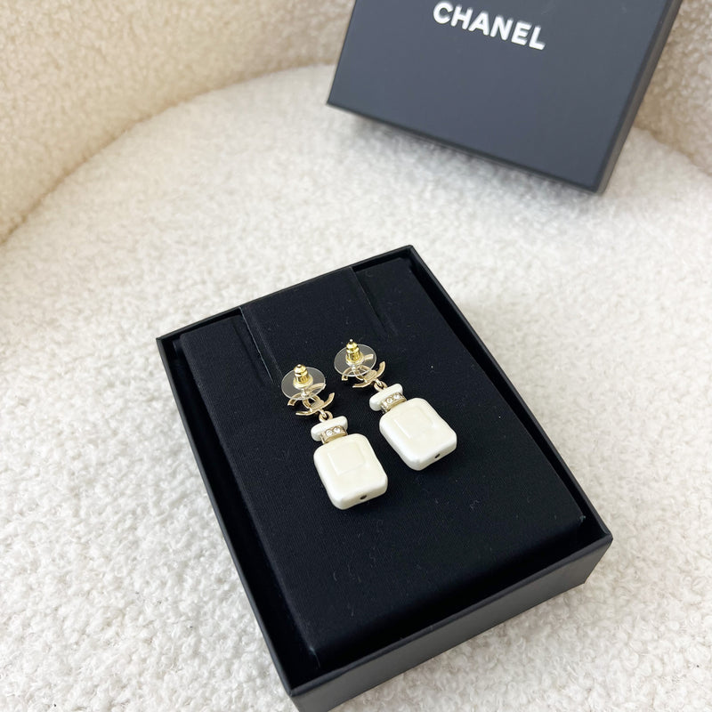 Chanel 22S Perfume Bottle Dangling Earrings LGHW