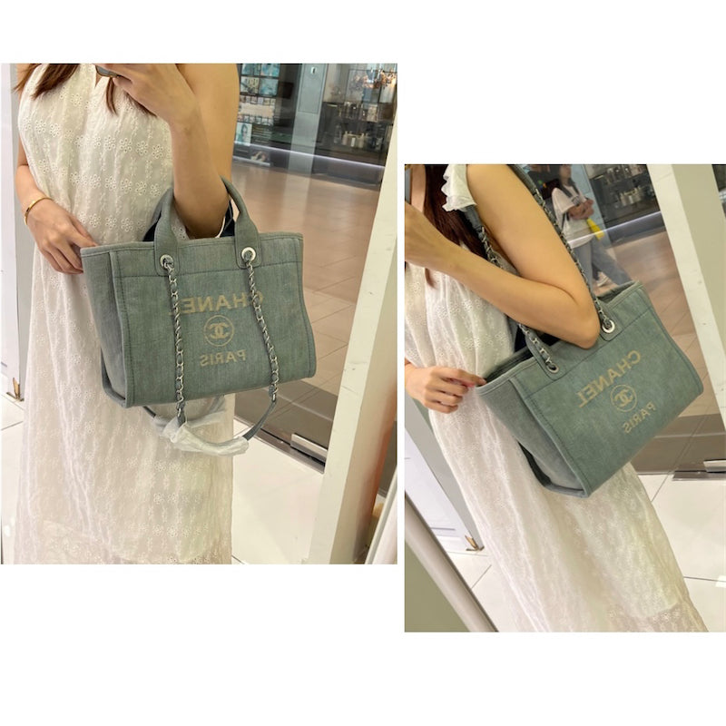 Chanel Small Deauville in 23S Blue Denim and SHW
