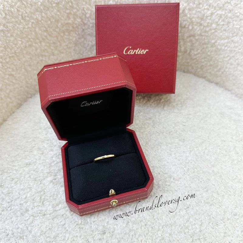 Cartier 1895 Wedding Band in 18K Yellow Gold and 1 Diamond Sz 56