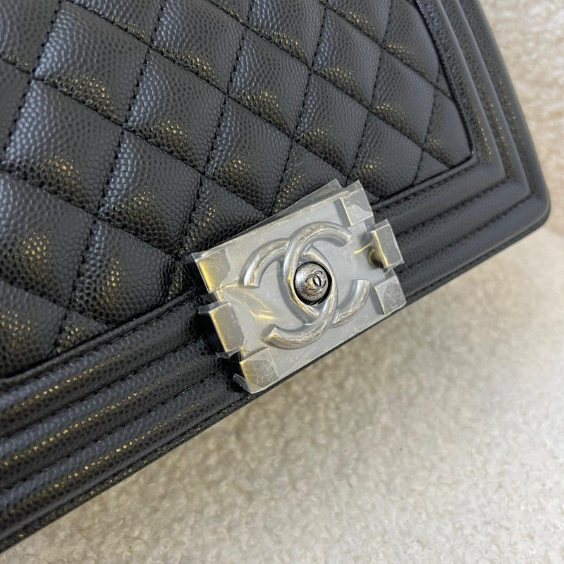 Chanel Small Boy Flap in Black Caviar RHW