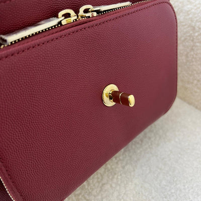 Chanel Medium Business Affinity Flap in Burgundy Red Caviar LGHW