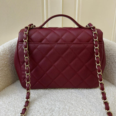 Chanel Medium Business Affinity Flap in Burgundy Red Caviar LGHW