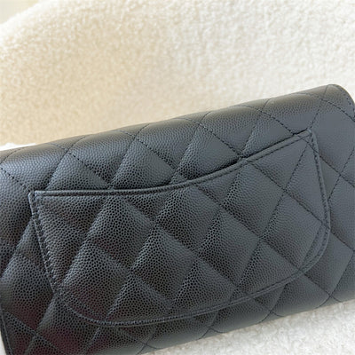Chanel 21A 2-in-1 Wallet on Chain WOC in Black Caviar LGHW