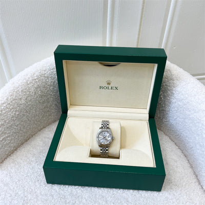 (On hold) Rolex Lady's Datejust (26mm) with Silver Dial, 18K White Gold Bezel and Stainless Steel Jubilee Link Bracelet (179174)