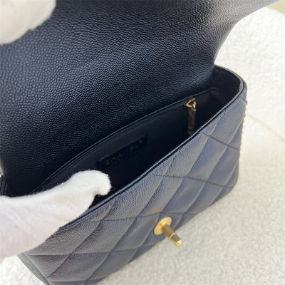 Chanel 21K Perfect Mini Flap Bag in Iridescent Black (Midnight) Caviar AGHW