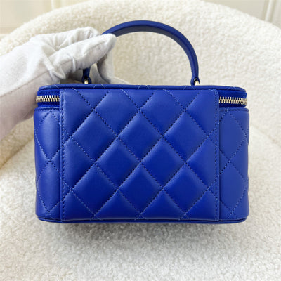 Chanel Top Handle Small Vanity in 21K Electric Blue Lambskin LGHW