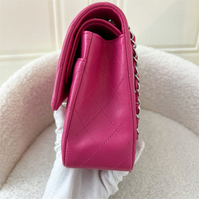 Chanel Medium Classic Flap CF in Hot Pink Fuchsia Lambskin SHW