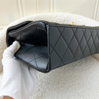 Chanel 23P Medium Flap Bag in Black Lambskin AGHW