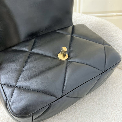 Chanel 19 Small Flap in Black Lambskin and 3-tone HW