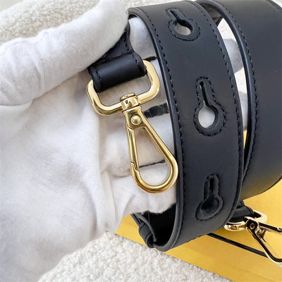 Fendi Regular Strap in Black Leather GHW