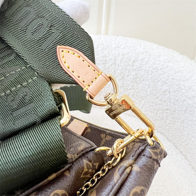 LV Multi Pochette Accessoires MPA in Monogram Canvas, Khaki Strap and GHW