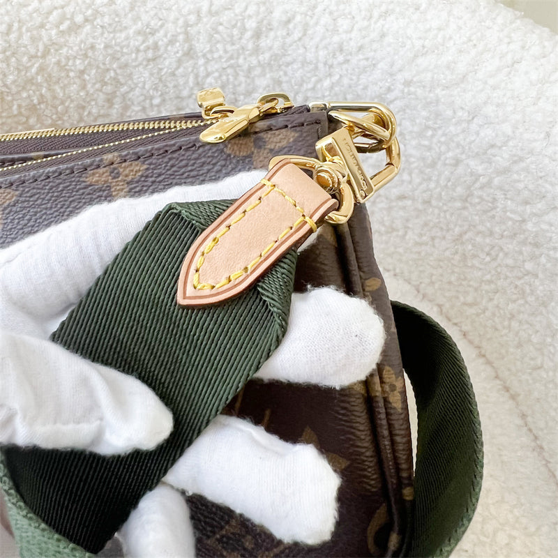 LV Multi Pochette Accessoires MPA in Monogram Canvas, Khaki Strap and GHW