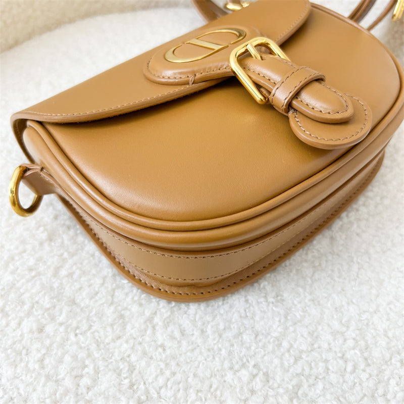 Dior Small Bobby Bag in Camel (Caramel) Box Calfskin in GHW